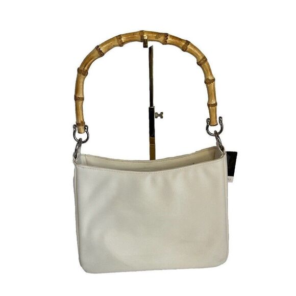 Valerie Steven’s NWT Cream‎ Bamboo Handle Handbag 99212 - Picture 7 of 11